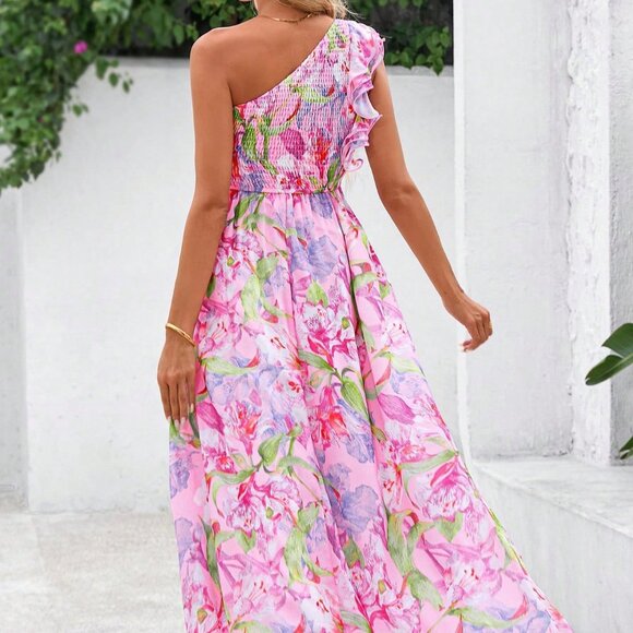 Pink Casual Women's Floral Maxi Dress - Picture 2 of 5